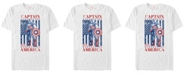 Fifth Sun Marvel Men's Comic Collection Captain America Patriotic Stance Short Sleeve T-Shirt